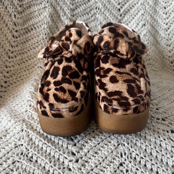 Loeffler Randall Tabitha Bracco knotted Chukka Animal Print Platform Shoes - Picture 8 of 16